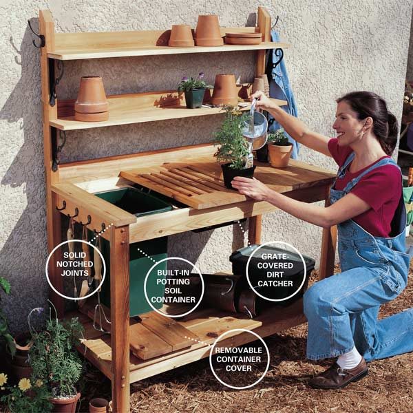 How to Build a Cedar Potting Bench | The Family Handyman