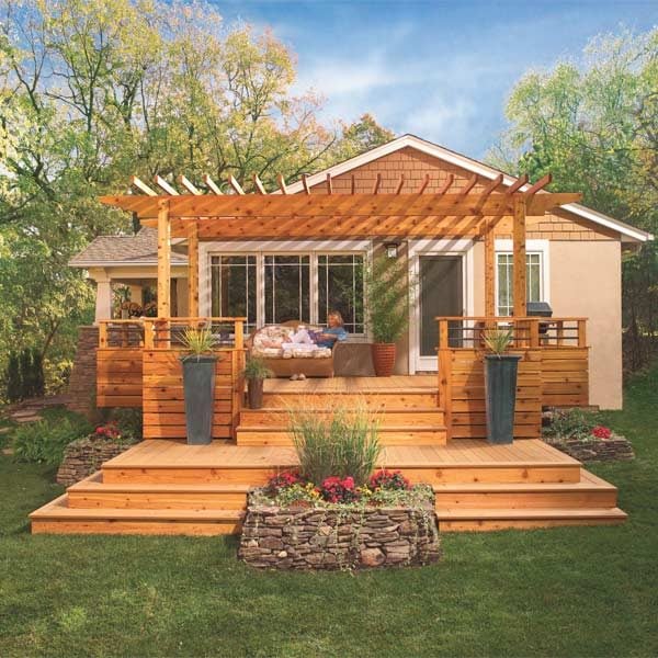 Small Deck with Stairs Plans