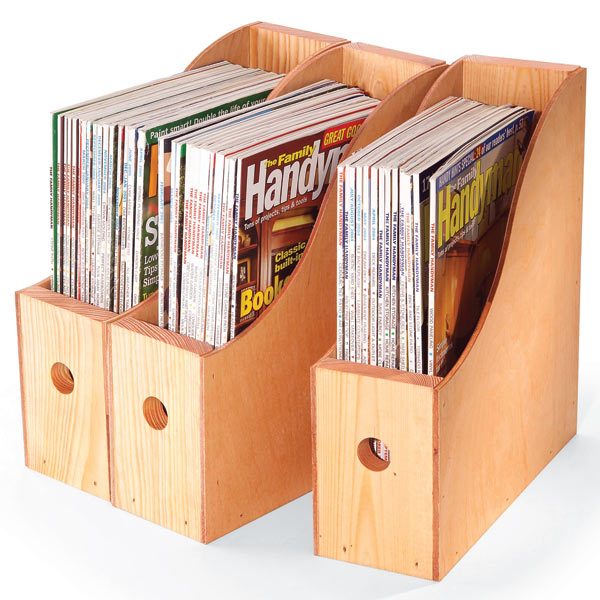 to archive your old how-to magazines? Build these simple wood storage 
