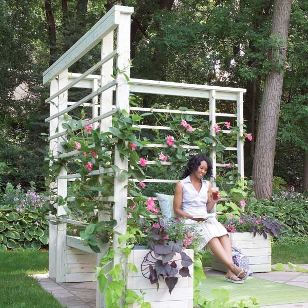 How to Build an Arbor with Built-in Benches | The Family Handyman