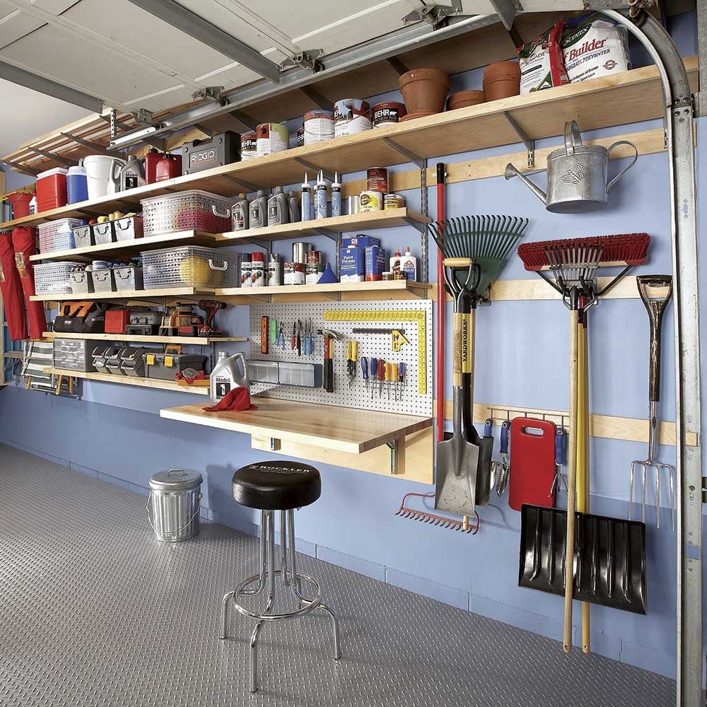 Create more storage space in your garage for tools, garden equipment 