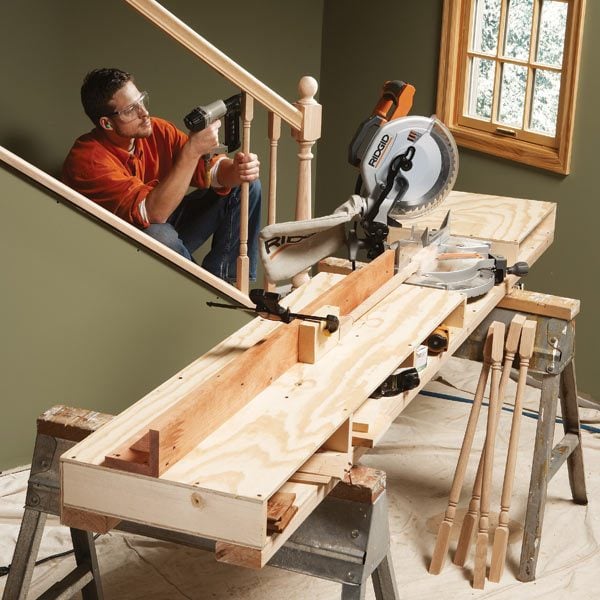 How to Build a Miter Saw Table | The Family Handyman