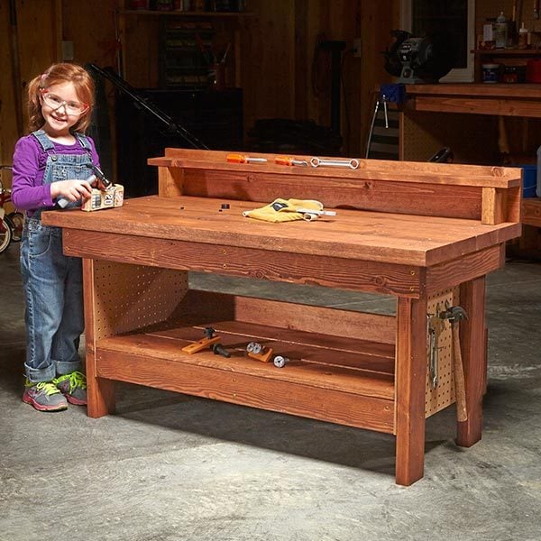 Give your child a chance to make projects on their own DIY workbench 