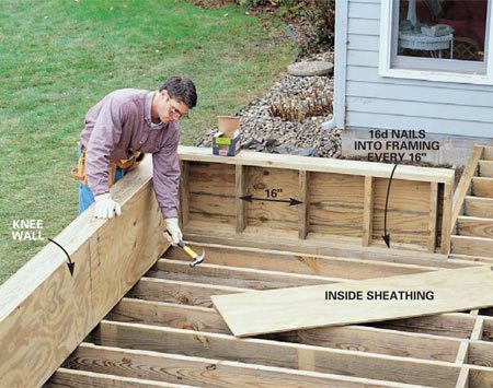 How to Build a Wood and Stone Deck | The Family Handyman