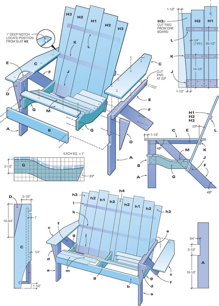 How To Make An Adirondack Chair And Love Seat The Family Handyman