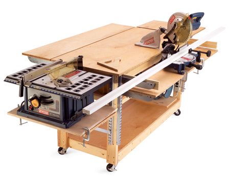 Woodwork Diy Rolling Workbench PDF Plans