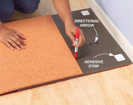 carpet square install