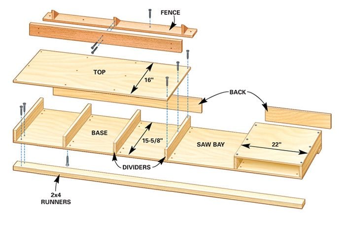 Table Miter Saw Stand Plans