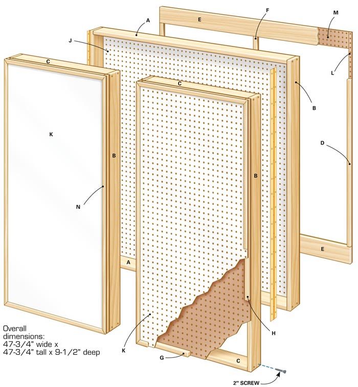 DIY Plans Folding Pegboard Cabinet Plans PDF Download Fine ...