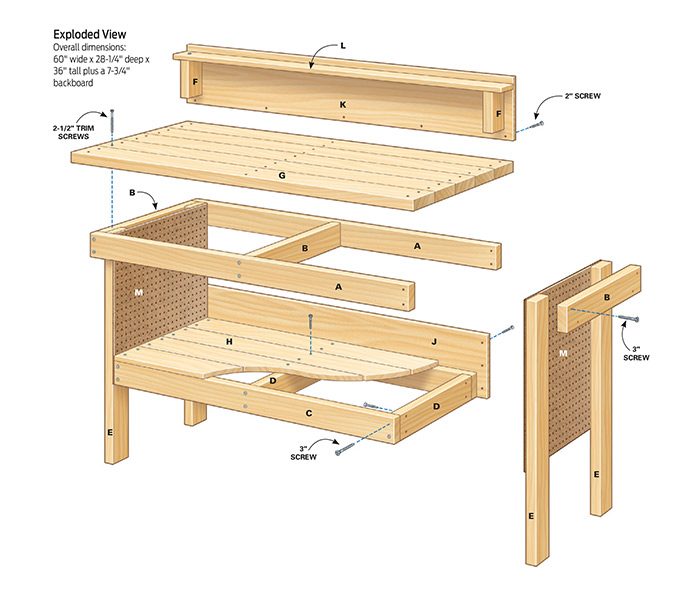 DIY Easy wood workbench plans PDF Plans woodwork shop vacuum | Free ...