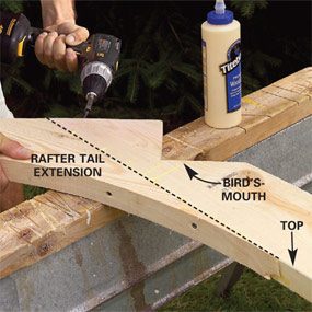 Photo 14: Add the rafter tail extensions