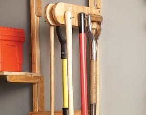 Hang several tools from one bracket.