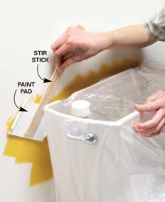 Longo alcance pintura pad mantém lugares apertados puro.