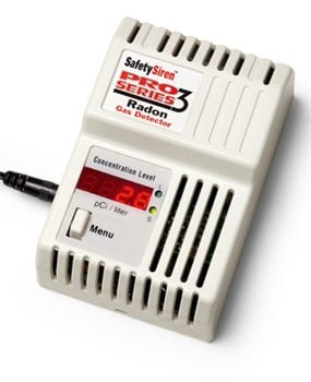 Safety Siren Pro Series 3 digital continuous radon meter.