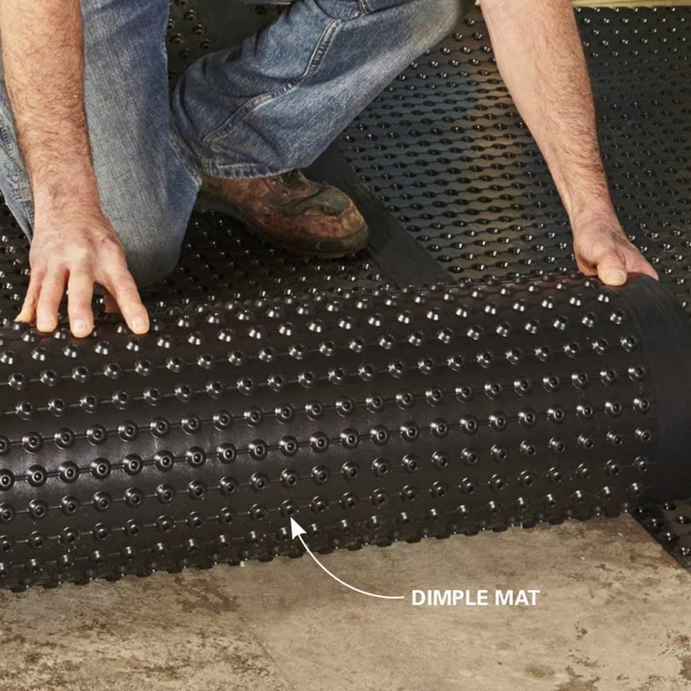 Install Drainage Mats for a Warmer, Drier Floor