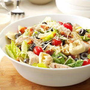 Tortellini & Chicken Caesar Salad Recipe