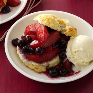 Blueberry-Peach Shortcakes