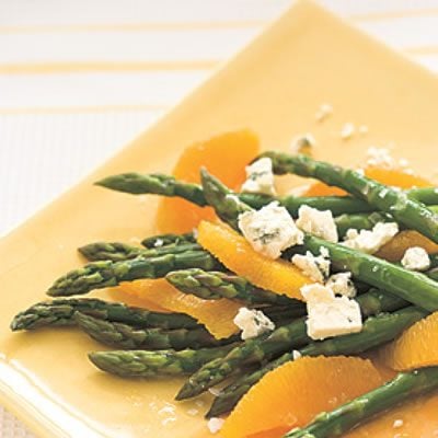 Image of Asparagus, Orange And Blue Cheese Salad, Rachael Ray Magazine