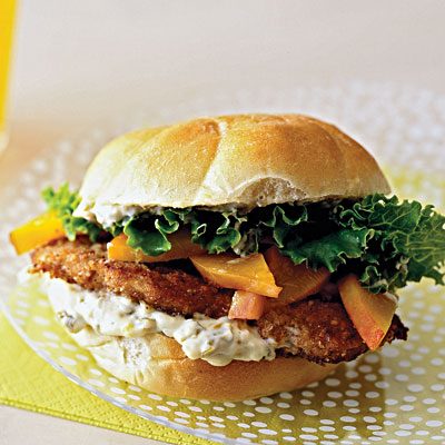 Image of Georgia Peach Chicken Sandwiches, Rachael Ray Magazine