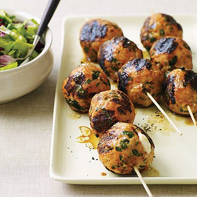 Image of Chicken Or Turkey Parm Meatballs With Caesar Slaw, Rachael Ray Magazine