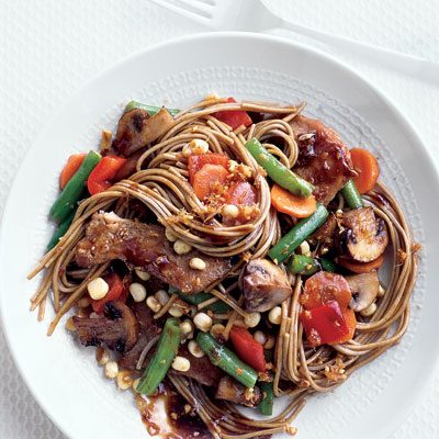 Image of Asian Noodles With Vegetables And Pork, Rachael Ray Magazine