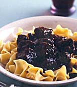 Beef Stew with Buttered Egg Noodles