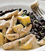 Coconut Mango Chicken with Black Beans
