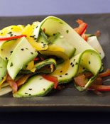 Zucchini Ribbons and Peppers