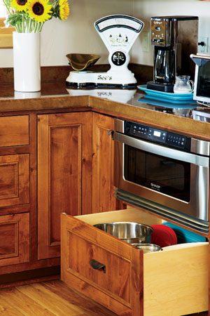 Deep drawers make large pots, pans and more easy to access and store