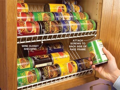 Instant Kitchen Storage: Racks for Canned Goods - DIY Advice Blog ...
