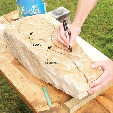 how to lay a concrete circle