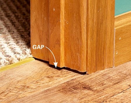 Door And The Laminate Flooring, Laminate Flooring Gaps Around Doors